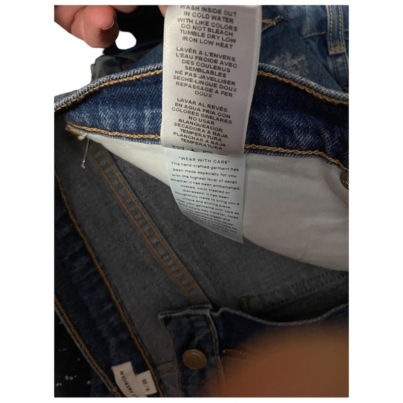 NWT GOOD AMERICAN GOOD 90s DENIM SHORTS FRAYED HEM HI RISE SOME STRETCH - Picture 14 of 14